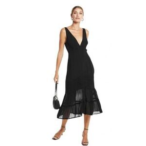 knee length dresses for ladies Z Supply: Aura Riviera Midi Dress